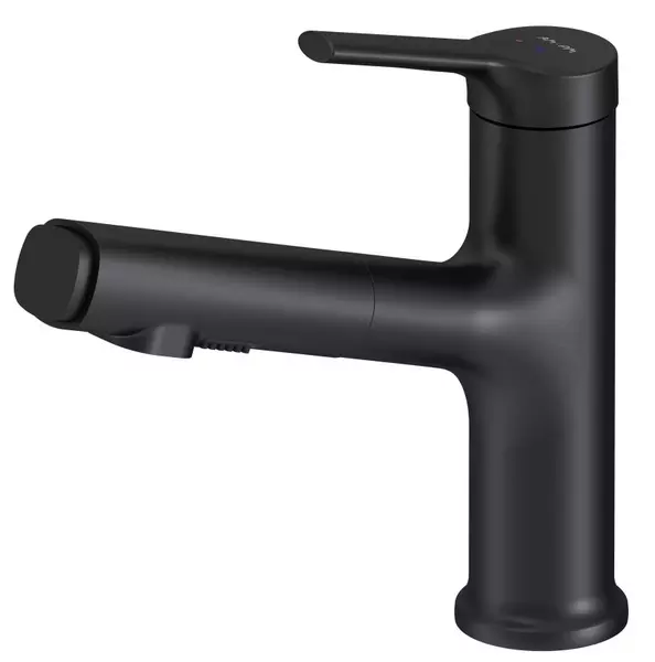 

Смеситель для раковины «Am.Pm» X-Joy F85B02922 с выдвижным изливом чёрный матовый