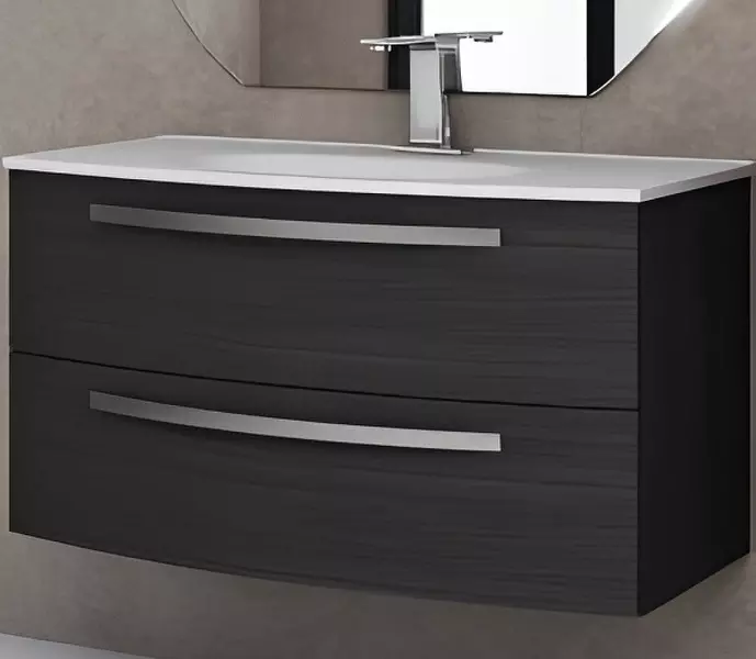 

Тумба с раковиной «Cezares» Comfort 100 (Comfort 101/55) подвесная Grigio Scuro
