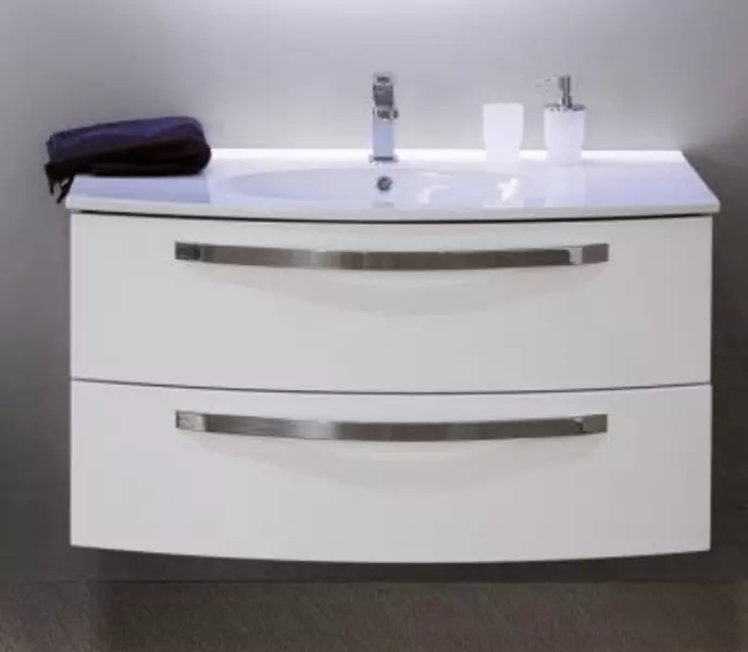 

Тумба с раковиной «Cezares» Comfort 100 (Comfort 101/55) подвесная Bianco lucido