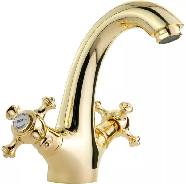 

Смеситель для раковины «Migliore» Prestige 31601 с донным клапаном золото