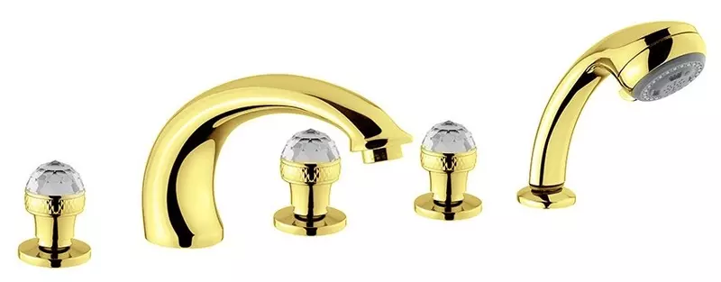 

Смеситель на борт ванны «Migliore» Axo Swarovski 18506 золото