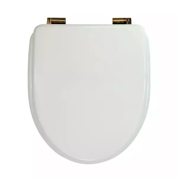 

Сиденье для унитаза «Migliore» Milady Standart 20907 с микролифтом белая Laccato Bianco/бронза