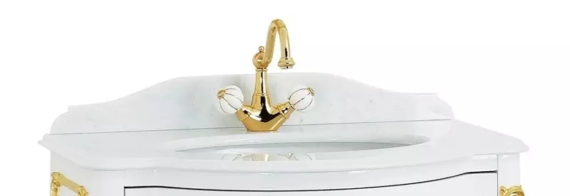 Мебельная столешница Migliore Amelia 80 натуральный мрамор Bianco Cristallino 99000₽