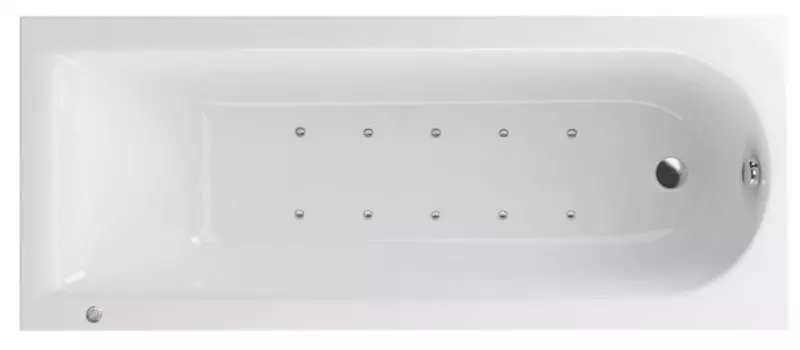 

Аэромассажная ванна акриловая «Excellent» Aurum Slim 180/80 Aero с каркасом с сифоном белая/хром