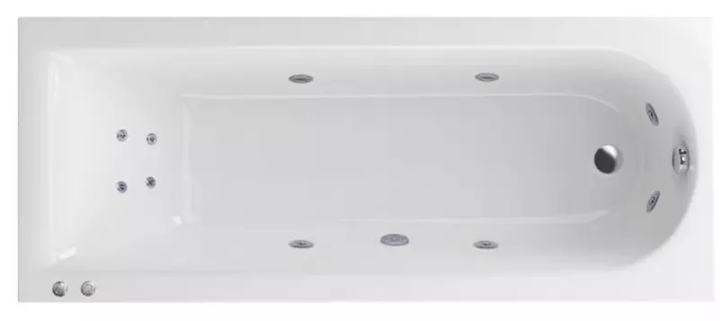 

Гидромассажная ванна акриловая «Excellent» Aurum Slim 180/80 Hydro+ с каркасом с сифоном белая/хром