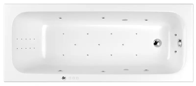 

Гидромассажная ванна акриловая «Whitecross» Vibe 180/75 Ultra Nano с каркасом с сифоном белая/хром