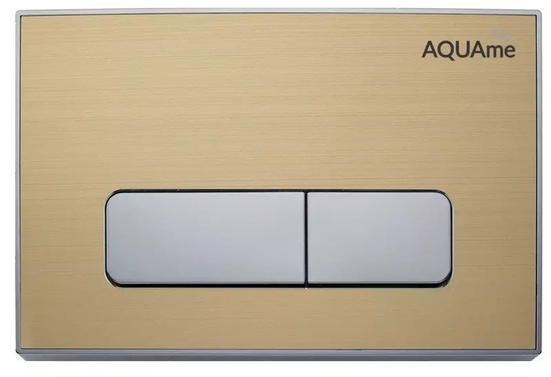 Кнопка смыва «AQUAme» AQM4105G металл золото/хром глянцевый - фото 1