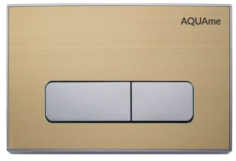 

Кнопка смыва «AQUAme» AQM4105G металл золото/хром глянцевый