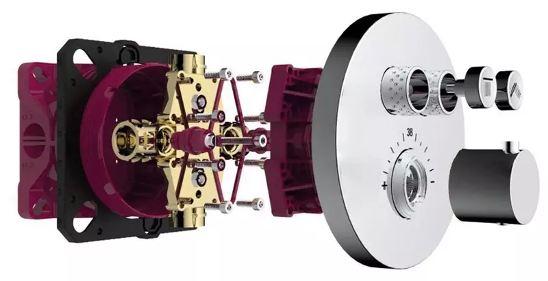

Смеситель для душа «AQUAme» AQM8802CR с термостатом хром