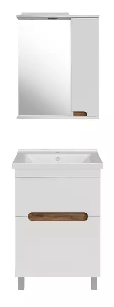 Мебель для ванной «ASB-Mebel» Вита 60 белая/дуб золотой