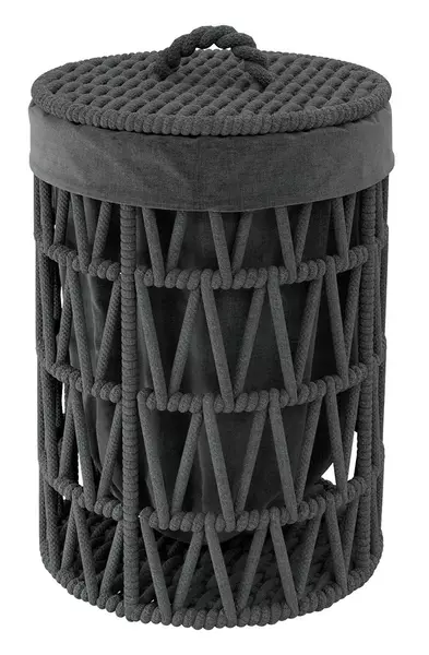 Корзина для белья «WasserKRAFT» Mosel WB-460-S чёрная, цвет чёрный