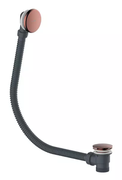 Сифон для ванны слив-перелив WasserKRAFT A333 розовое золото Клик-клак 11450₽