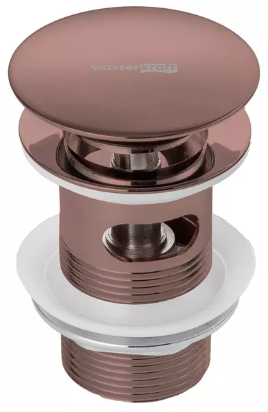 Донный клапан для раковины «WasserKRAFT» Asphe A336 с механизмом Клик-Клак розовое золото, цвет розовый, размер 6