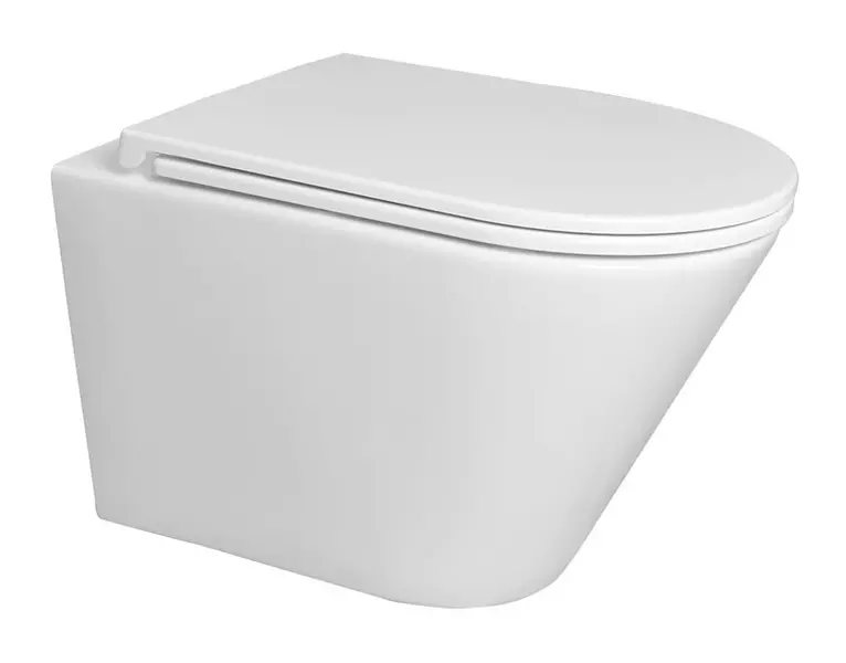 Подвесной унитаз безободковый Terminus Классик 02W54x36W белый с сиденьем дюропласт с микролифтом белое 19239₽