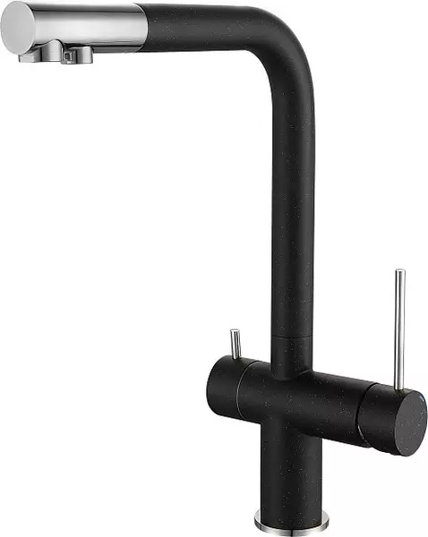 

Смеситель для кухни с подключением к фильтру «Rivelato» Lugano 1523513 nero/cromo