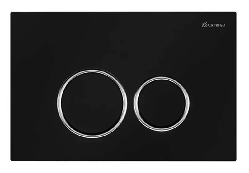 Кнопка смыва Caprigo DA001-blackcrm пластик чёрнаяхром 4450₽