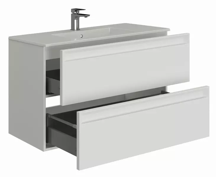 Тумба с раковиной «Allen Brau» Eclipse 2.0 60 (Fantasy Flat 62 с переливом) подвесная white matt