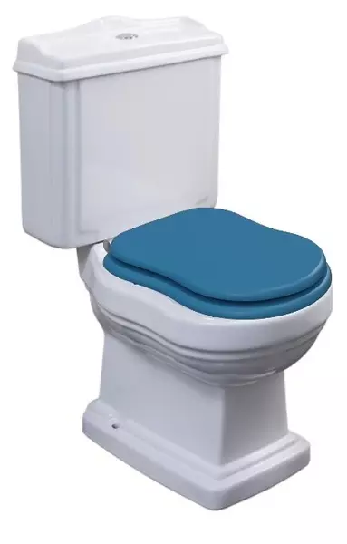 Унитаз компакт Caprigo Borgo 3813KFe-BC-B136 петли хром белый с сиденьем синее 49346₽