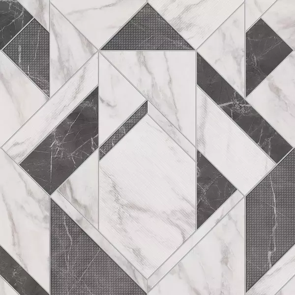 

Напольная плитка «Kerama Marazzi» Буонарроти Matt. 60x60 SG643020R бело-серый