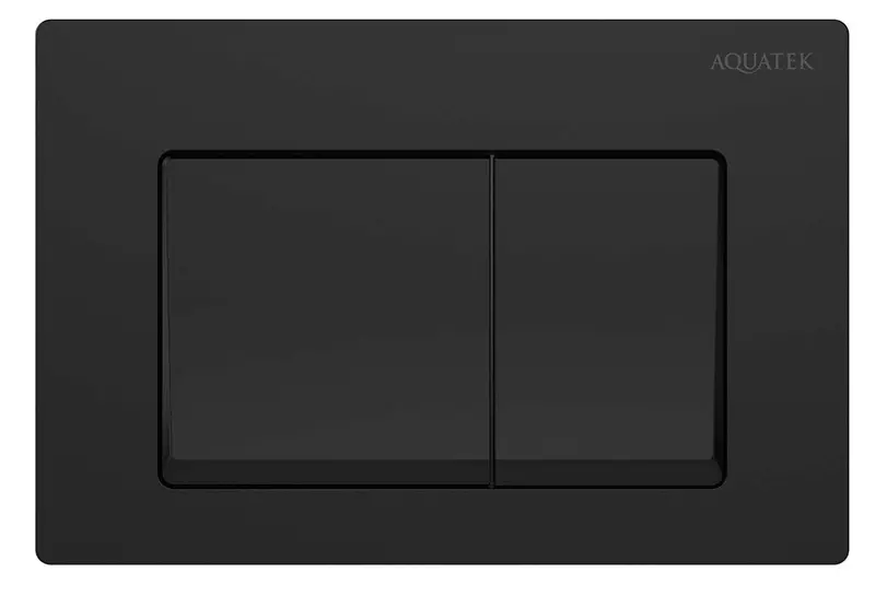 Кнопка смыва «Акватек» Small 010D (с верхней кнопкой смыва) пластик чёрная матовая