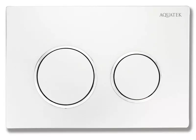Кнопка смыва «Акватек» Small 007A (с верхней кнопкой смыва) пластик белая/хром