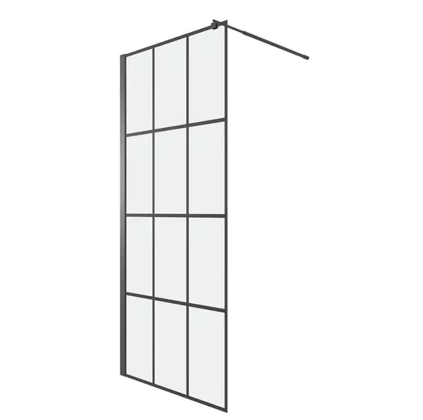 Душевая перегородка «Niagara» NG-552-80BLACK 80/190 прозрачная/черный универсальная