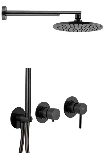 

Душевая система «Remer» X-Style X96S02OCFP шлифованный чёрный хром
