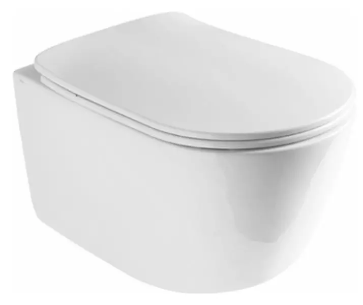 Подвесной унитаз безободковый Axa Eva A-Sound WCWH8801701 белый глянцевый с сиденьем дюропласт с микролифтом белое 76440₽