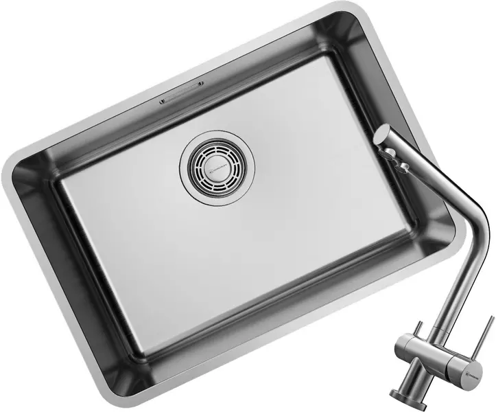 

Мойка для кухни «Omoikiri» Omi 53-U/I-IN Ultra Mini + Смеситель Nagano-BN нержавеющая сталь