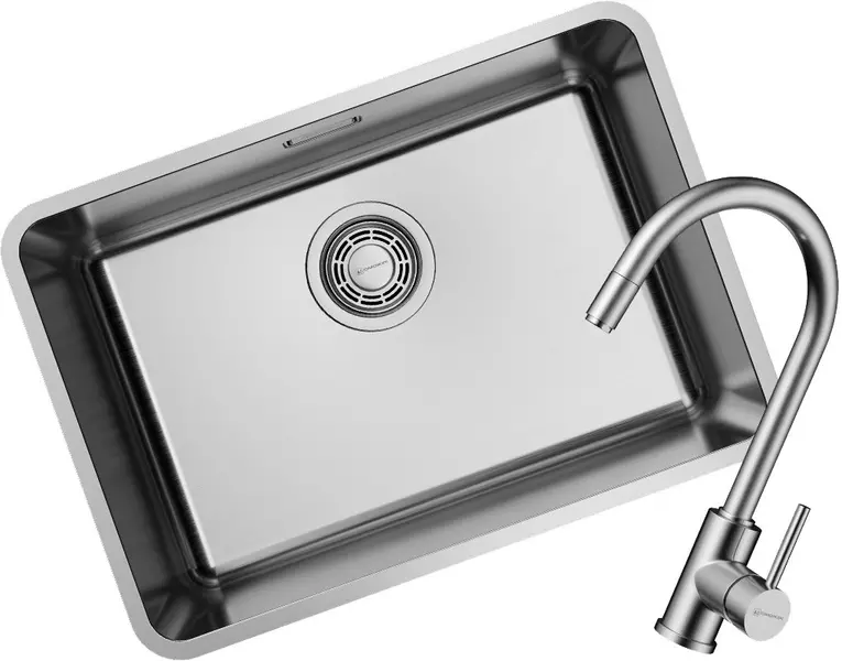 

Мойка для кухни «Omoikiri» Omi 53-U/I-IN Ultra Mini + Смеситель Shinagawa-BN нержавеющая сталь