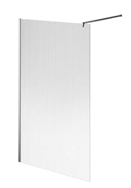 

Душевая перегородка «Kerama Marazzi» Cristallo CT.120.WI.CR 120/210 прозрачная-рифлёная/хром без поддона универсальная