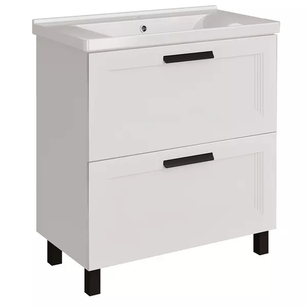 Тумба с раковиной «ASB-Woodline» София 80 (Миранда 80) белая