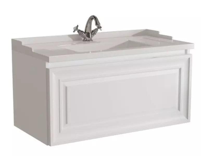 Тумба с раковиной Caprigo Понца 90 с 1 ящиком 9347 Y-090B подвесная белая 71352₽