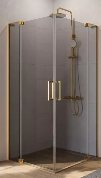 

Душевой угол-ограждение «Cezares» SLIDER-AH-2-80/90-100/110-GRIGIO-BORO 90/110 тонированный/брашированное золото прямоугольный без поддона