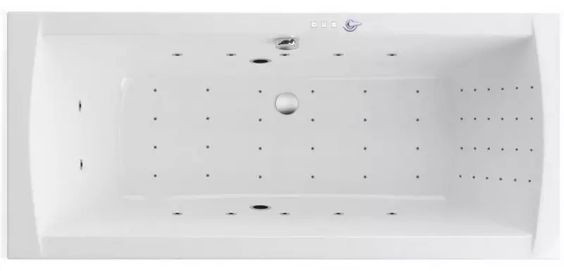 

Гидромассажная ванна акриловая «Excellent» Aquaria Lux Slim 180/80 Nano с каркасом с сифоном белая/хром