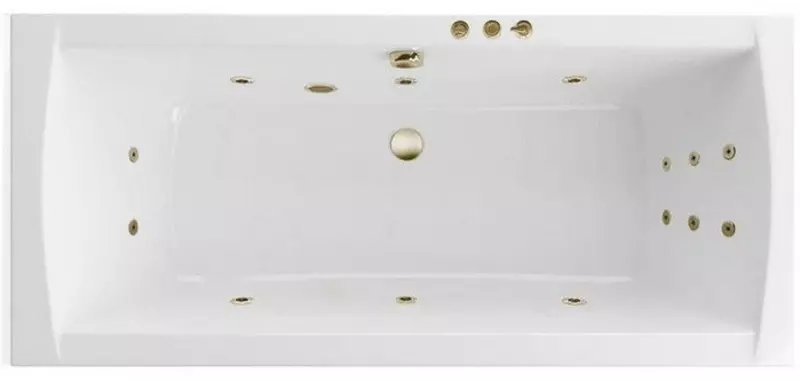 

Гидромассажная ванна акриловая «Excellent» Aquaria Lux Slim 180/80 Smart с каркасом с сифоном белая/бронза