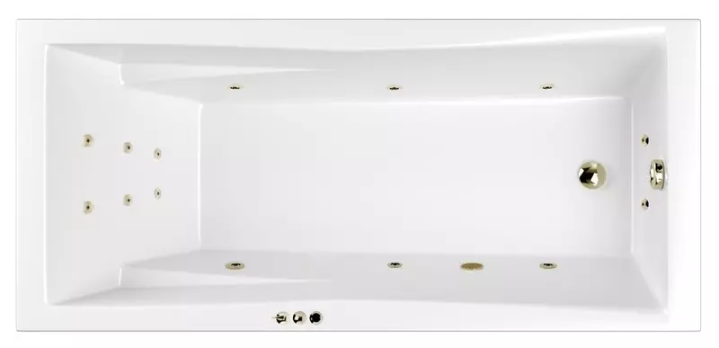 

Гидромассажная ванна акриловая «Whitecross» Palace 180/80 Smart с каркасом с сифоном белая/бронза