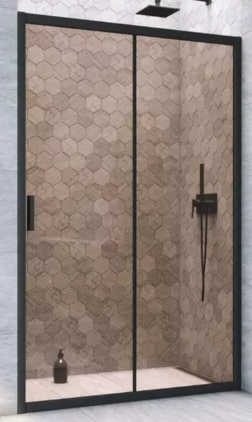 

Душевая дверь «Vegas Glass» ZP Novo h2000 120/200 бронза/чёрная матовая универсальная
