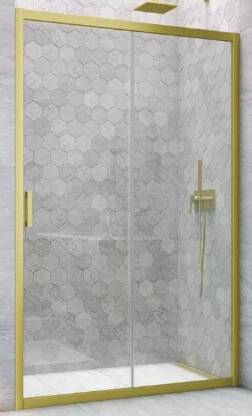 

Душевая дверь «Vegas Glass» ZP Novo h2000 170/200 прозрачная/золото матовое универсальная