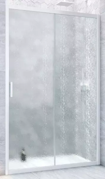 Душевая дверь «Vegas Glass» ZP Novo h2000 180/200 шиншилла/белая универсальная