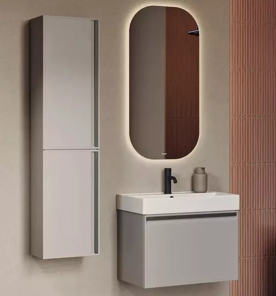 Мебель для ванной подвесная Aqwella Pure 66 серый туман 47519₽