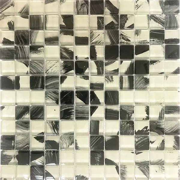 

Мозаика «Q-Stones» QG-009-23/8 Glossy 30x30 78798961 чёрно-бежевый