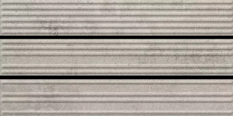 

Настенная плитка «Ceramika Paradyz» Carrizo Stripes Mix Matt. 40х6,6 struktura 80949 grey