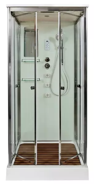 Душевая кабина AvaCan V8015 8080 низкий поддон прозрачнаяхром с гидромассажем с электрикой 66240₽