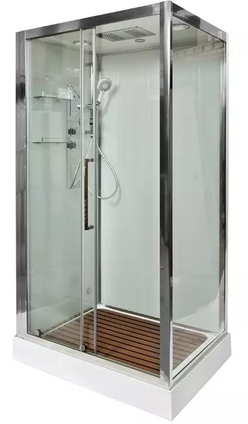 

Душевая кабина «AvaCan» Z120 KERAVA 120/90 низкий поддон прозрачная/хром с гидромассажем с электрикой универсальная