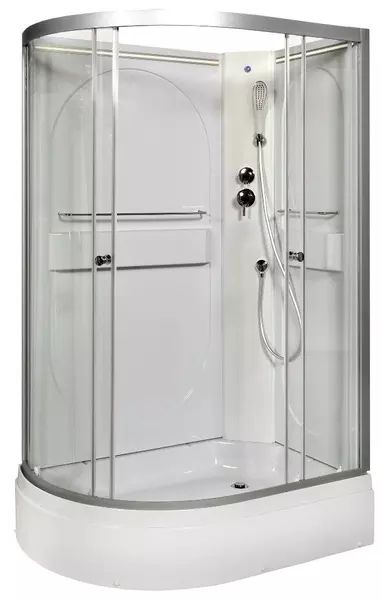 

Душевая кабина «AvaCan» L620L N LED 120/80 высокий поддон прозрачная/хром без крыши с электрикой левая
