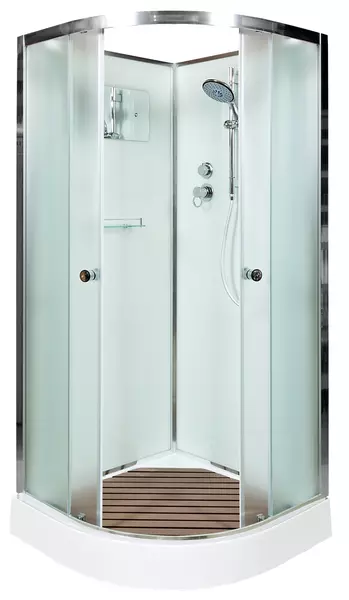 

Душевая кабина «AvaCan» D01 100/100 низкий поддон матовая/хром без крыши
