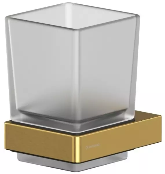 

Стакан для зубных щёток «Whitecross» Cubo CU2430GLB на стену брашированное золото