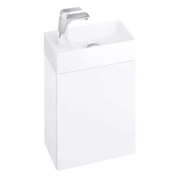 

Тумба с раковиной «Ravak» SD Veda 40 (Veda Slim 40 универсальная) подвесная белый глянец универсальная