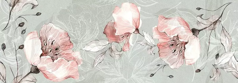 

Настенный декор «Love Ceramic» Sense Floral Matt. 100x35 635.0184.000 мультиколор